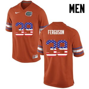 Men's Florida Gators #39 Ryan Ferguson NCAA Nike Orange USA Flag Fashion Authentic Stitched College Football Jersey AWP6662KU